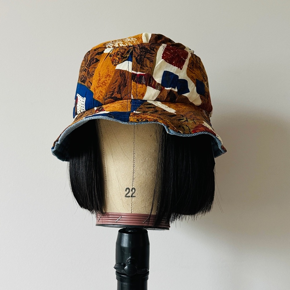 Refashioned Reversible Bucket Hat Made From Vintage Jeans & Top Unisex